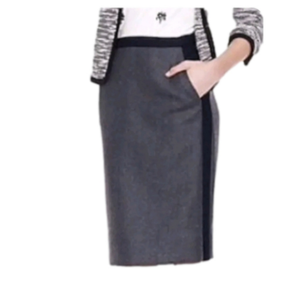 J. Crew Dresses & Skirts - J. CREW Wool Blend Pencil Skirt Gray